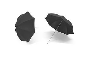 Зонтик 2014 пластик, цв. черный (арт. 28421)
