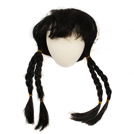 Волосы для кукол (косички), цвет - черные (арт. 7708435)