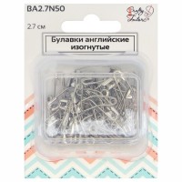 CRAFTY TAILOR Булавки английские изогнутые 2.7см Crafty Tailor серебристые, 50шт./набор Булавки английские изогнутые 2.7см Crafty Tailor серебристые, 50шт./набор 
