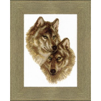 Crystal Art Набор для вышивания Crystal Art® ВТ-0058 Волк и волчица Набор для вышивания Crystal Art® ВТ-0058 Волк и волчица 