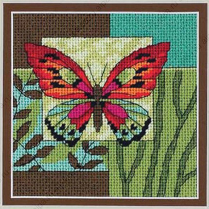 Набор для вышивания DMS-07222 07222-DMS Набор для рукоделия"Образ бабочки"13x13 см