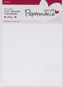 Набор заготовок для открыток с конвертами текстур, белый (арт. PMA150405)