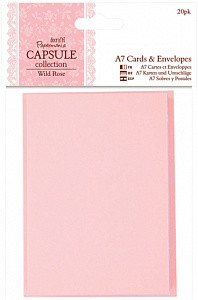 Набор заготовок для открыток с конвертами Capsule Wild Rose (арт. PMA151705)