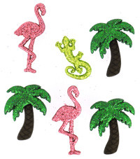 Набор декоративных пуговиц "Фламинго" (арт. 4421_DIU)