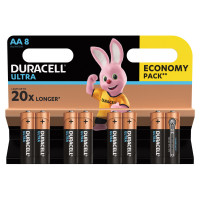 DURACELL  Батарейки КОМПЛЕКТ 8 шт., DURACELL Ultra Power, AA (LR06, 15А), алкалиновые, пальчиковые, блистер 