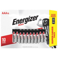 ENERGIZER E301433301 Батарейки КОМПЛЕКТ 16 шт., ENERGIZER Max, AAA (LR03,24А), алкалиновые, мизинчиковые, E301433301 