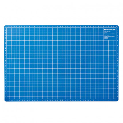 Коврик-подкладка настольный для резки А3 (450х300 мм), сантиметровая шкала, синий, 3 мм, ERICH KRAUSE, 19272 (арт. 19272)