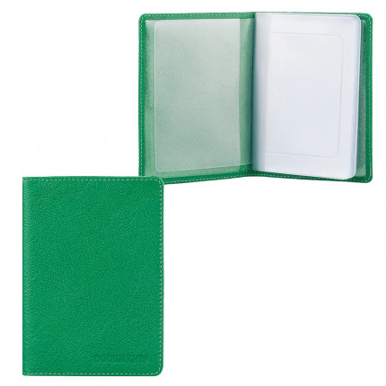 Бумажник водителя FABULA "Every day", натуральная кожа, тиснение, 6 пластиковых карманов, зеленый, BV.53.FP (арт. BV.53.FP)