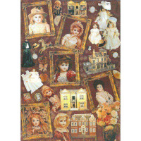 Finmark AZ048 Antique Dolls/Антикварная кукла Декупажная карта AZ048 Antique Dolls/Антикварная кукла 