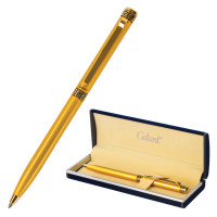 GALANT 141008 Ручка подарочная шариковая GALANT "Ingrid", тонкий корпус, золотистый, золотистые детали, пишущий узел 0,7 мм, синяя, 141008 