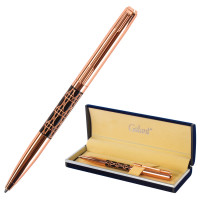 GALANT 141663 Ручка подарочная шариковая GALANT "Interlaken", корпус золотистый с черным, золотистые детали, пишущий узел 0,7 мм, синяя, 141663 