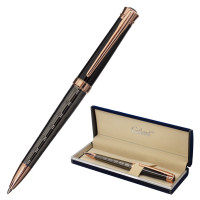 GALANT 143507 Ручка подарочная шариковая GALANT "COLLAGE", корпус черный/металлический, детали розовое золото, узел 0,7 мм, синяя, 143507 