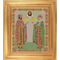 Galla Collection И 028 Икона ростовая Св. Петр и Феврония Муромские 