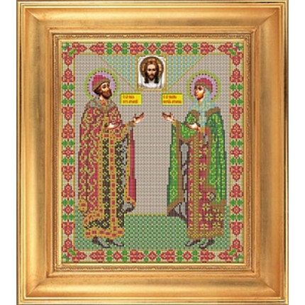 Набор для вышивания И 028 Икона ростовая Св. Петр и Феврония Муромские