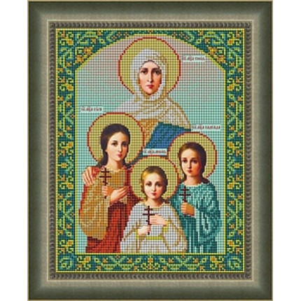 Набор для вышивания И 048 Икона Вера, Надежда, Любовь и мать их София