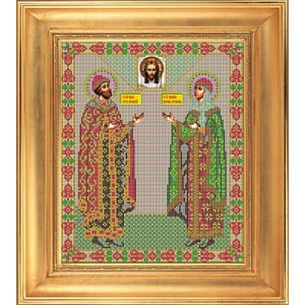 Набор для вышивания "Galla Collection" И 028 Икона «Св. Петр и Феврония Муромские» 25 x 31 см (арт. Набор для вышивания "Galla Collection" И 028 Икона «Св. Петр и Феврония Муромские» 25 x 31 см)