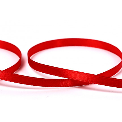 Лента атласная 6 мм  1/4  Gamma 33 м ± 2 м №104 т.красный
