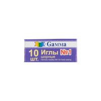 Gamma NIR-11 Иглы для шитья ручные "Gamma" NIR-11 № 1 шорные в конверте 10 шт. . 