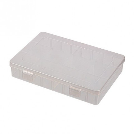 Коробка "Gamma" ОМ-064 для шв. принадл. пластик 19,9 х13,5х3,8 см, цв.прозрачный (арт. ОМ-064)