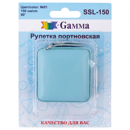 Рулетка портновская Gamma SSL-150 150 см №01 голубая (арт. SSL-150)