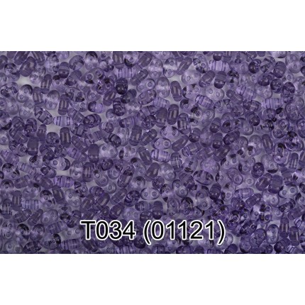 Бисер Чехия TWIN 3 321-96001 2.5 x 5 мм 5 г 1-й сорт T034 св.фиолетовый ( 01121 ) (арт. 321-96001)