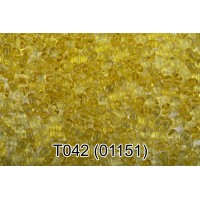 Gamma 321-96001 Бисер Чехия TWIN 3 321-96001 2.5 x 5 мм 5 г 1-й сорт T042 желто-зеленый ( 01151 ) 