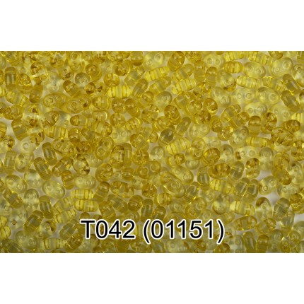 Бисер Чехия TWIN 3 321-96001 2.5 x 5 мм 5 г 1-й сорт T042 желто-зеленый ( 01151 ) (арт. 321-96001)