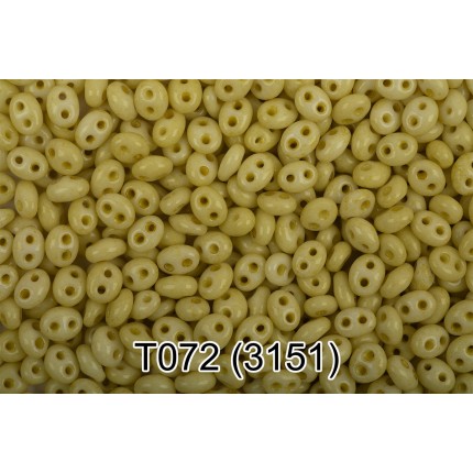 Бисер Чехия TWIN 3 321-96001 2.5 x 5 мм 5 г 1-й сорт T072 желто-зеленый ( 3151 ) (арт. 321-96001)