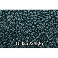Gamma 321-96001 Бисер Чехия TWIN 3 321-96001 2.5 x 5 мм 5 г 1-й сорт T098 т.синий ( 28936 ) 