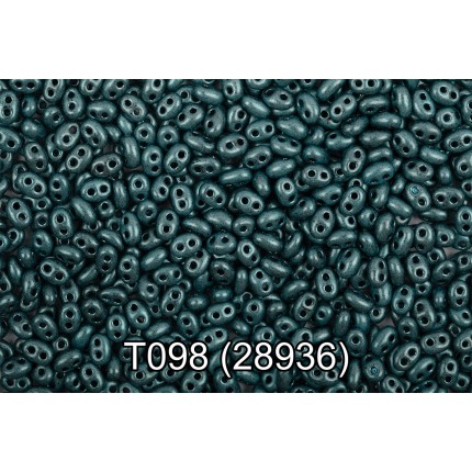 Бисер Чехия GAMMA TWIN 3 321-96001 2.5 x 5 мм 5 г 1-й сорт T098 т.синий ( 28936 ) (арт. 321-96001)