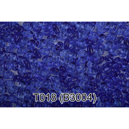 Бисер Чехия Gamma TWIN 3 321-96001 2.5 x 5 мм 50 г 1-й сорт T018 св.синий ( B3004 ) (арт. 321-96001)