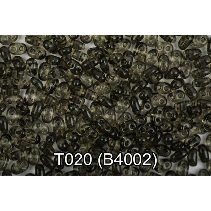Бисер Чехия Gamma TWIN 3 321-96001 2.5 x 5 мм 50 г 1-й сорт T020 серый ( B4002 ) (арт. 321-96001)