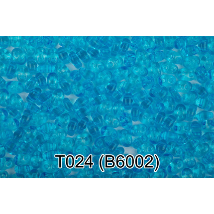 Бисер Чехия Gamma TWIN 3 321-96001 2.5 x 5 мм 50 г 1-й сорт T024 голубой ( B6002 ) (арт. 321-96001)