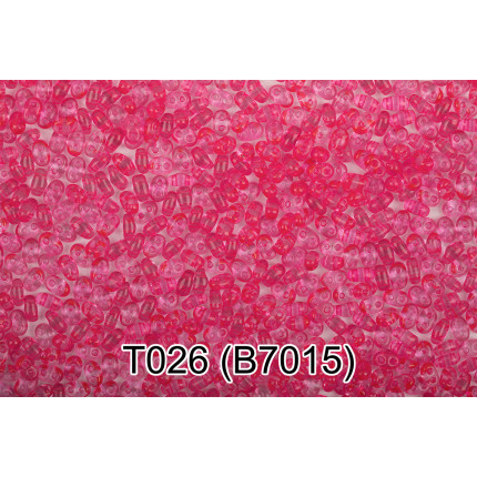 Бисер Чехия Gamma TWIN 3 321-96001 2.5 x 5 мм 50 г 1-й сорт T026 св.розовый ( B7015 ) (арт. 321-96001)