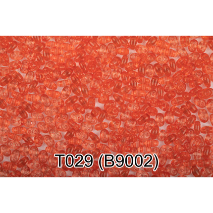 Бисер Чехия Gamma TWIN 3 321-96001 2.5 x 5 мм 50 г 1-й сорт T029 бл.красный ( B9002 ) (арт. 321-96001)