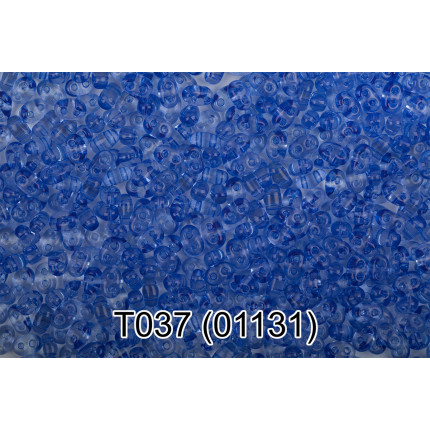 Бисер Чехия Gamma TWIN 3 321-96001 2.5 x 5 мм 50 г 1-й сорт T037 сине-сиреневый ( 01131 ) (арт. 321-96001)
