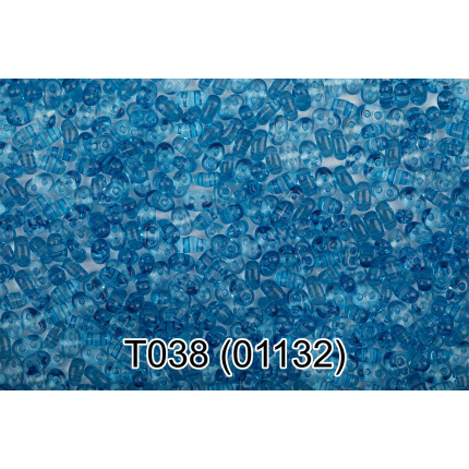 Бисер Чехия Gamma TWIN 3 321-96001 2.5 x 5 мм 50 г 1-й сорт T038 синий ( 01132 ) (арт. 321-96001)