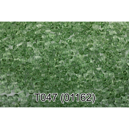 Бисер Чехия Gamma TWIN 3 321-96001 2.5 x 5 мм 50 г 1-й сорт T047 зеленый ( 01162 ) (арт. 321-96001)