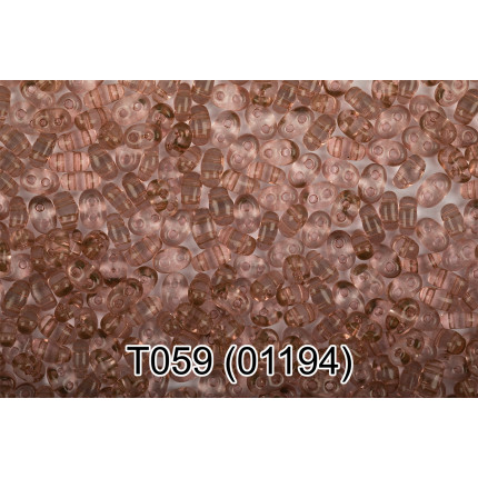 Бисер Чехия Gamma TWIN 3 321-96001 2.5 x 5 мм 50 г 1-й сорт T059 св.розовый ( 01194 ) (арт. 321-96001)