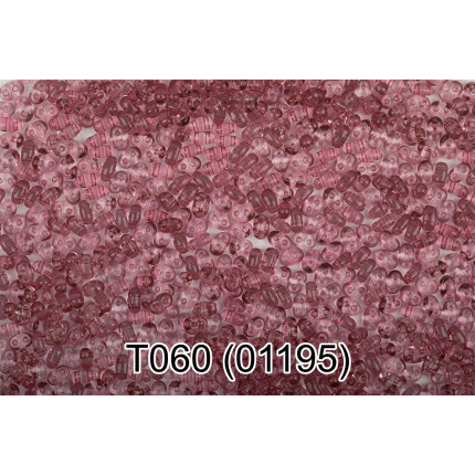 Бисер Чехия Gamma TWIN 3 321-96001 2.5 x 5 мм 50 г 1-й сорт T060 грязно-розовый ( 01195 ) (арт. 321-96001)