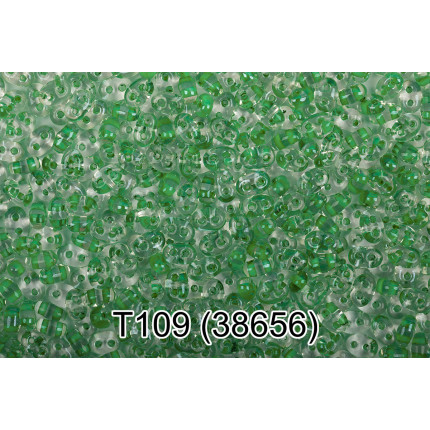 Бисер Чехия Gamma TWIN 3 321-96001 2.5 x 5 мм 50 г 1-й сорт T109 св.зеленый ( 38656 ) (арт. 321-96001)