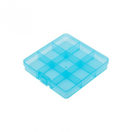 Коробка  для шв. принадл. (голубой/прозрачный) (арт. ОМ-086)
