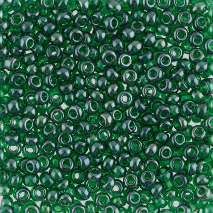 Бисер Чехия  круглый 1 10/0 2.3 мм 5 г 1-й сорт A064 т-зеленый ( 56060 )