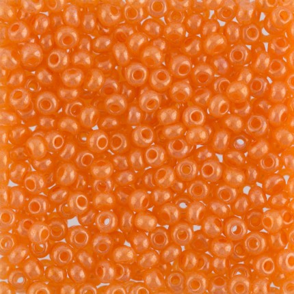 Бисер Чехия  круглый 1 10/0 2.3 мм 50 г 1-й сорт A022 оранжевый ( 17189 )