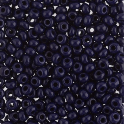Бисер Чехия круглый 5 10/0 2.3 мм 50 г 1-й сорт E348 сине-черный ( 33080 )