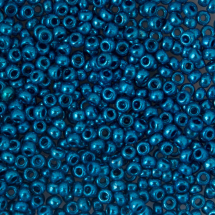 Бисер Чехия "GAMMA" круглый 6 10/0 2.3 мм 50 г 1-й сорт F652 синий/металлик ( 18336 )