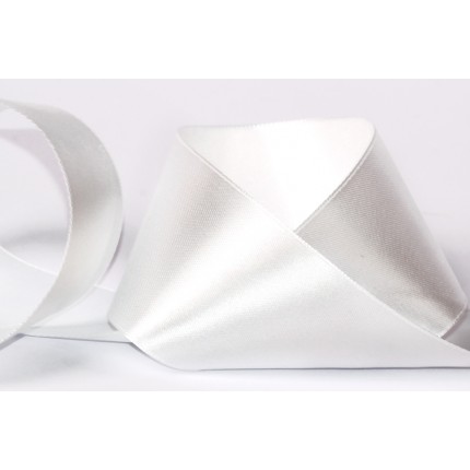 Лента атласная 50 мм Gamma №001 белый 1 пог.м.