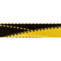 Gamma ALD-10 Лента атласная 10 мм двухсторонняя ALD-10 3м №015 черный/желтый 