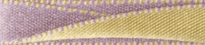 Лента атласная 10 мм двухсторонняя ALD-10 3м №019 св.сиреневый/бл.желтый (арт. ALD-10)