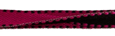 Лента атласная 10 мм двухсторонняя ALD-10 3м №035 яр.розовый/черный (арт. ALD-10)